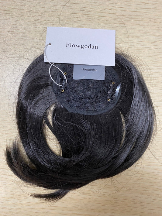 Flowgodan Fashion Wig Bangs Clip in Hair Extensions Front Neat Bang Fringe