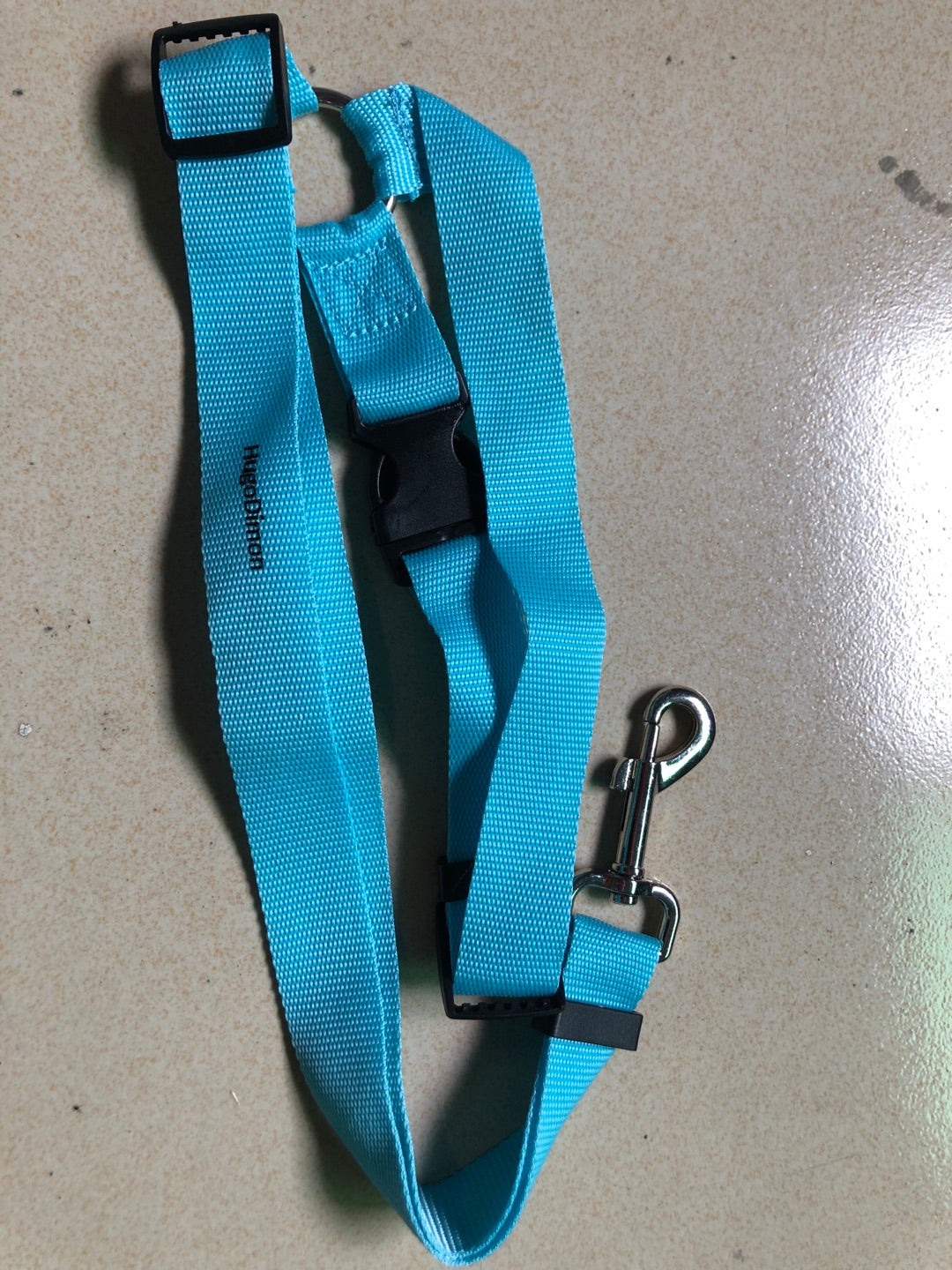 HugoDimon Pet car safety rope ring dog car seat belt rear seat traction belt traction rope-blue