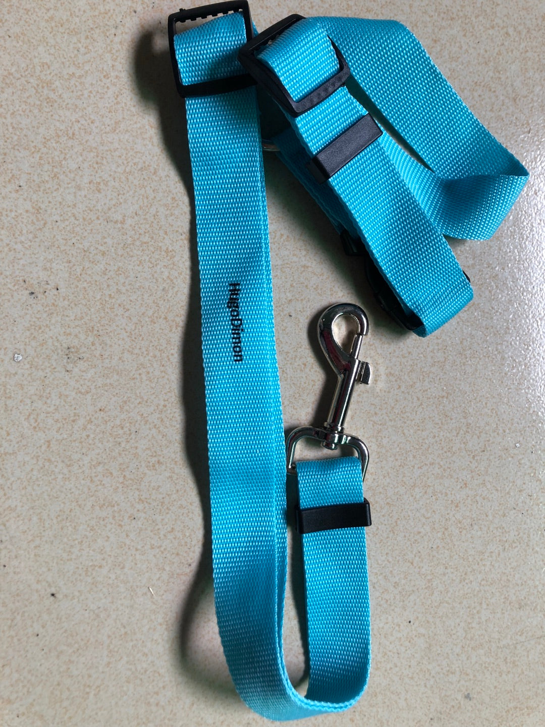 HugoDimon Pet car safety rope ring dog car seat belt rear seat traction belt traction rope-blue