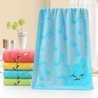 gleeyoke Fashion 1 Piece Embroidery Animal Pattern Soft Towel for Kids Children